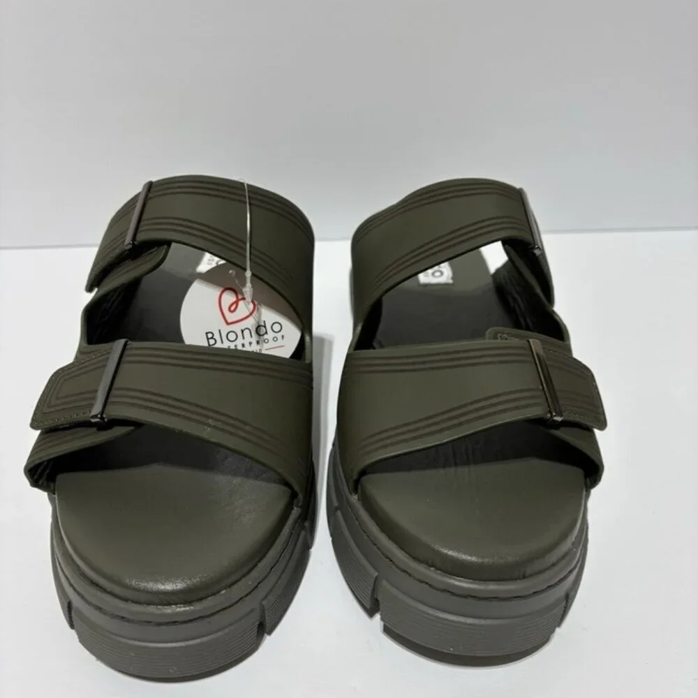 Blondo Women’s Hugh Waterproof Sandals Olive, Size 11 M